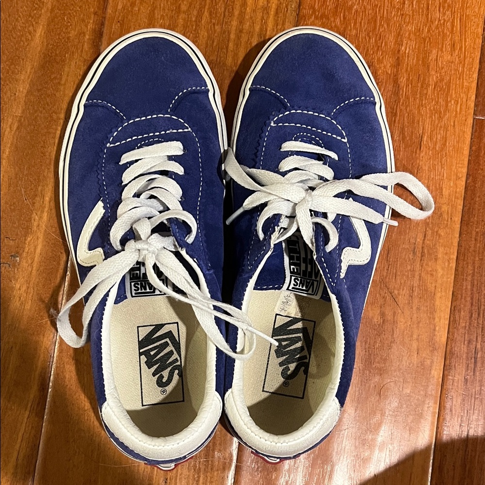 Vans Navy Sneakers with Cream Laces